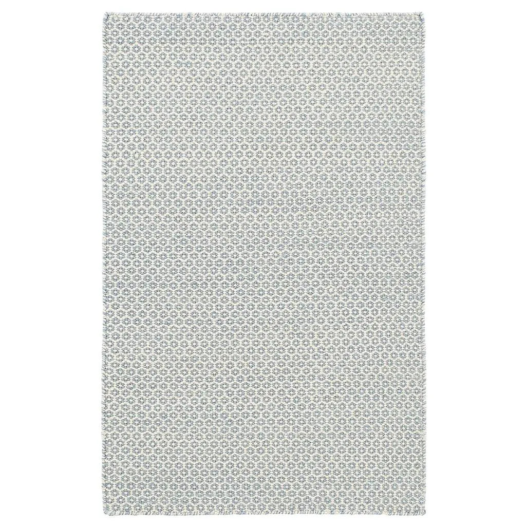 Honeycomb French Blue Woven Wool Rug - Home Smith