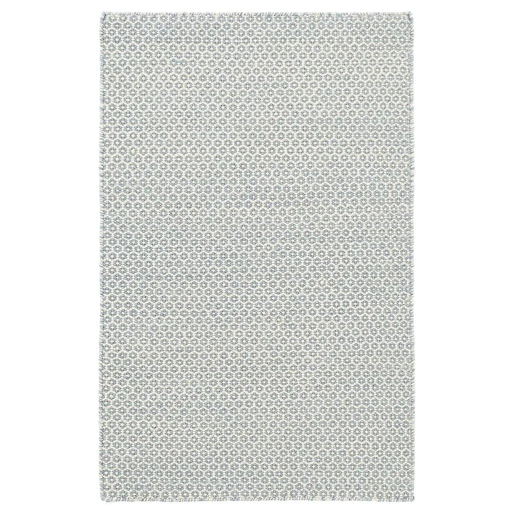 Honeycomb French Blue Woven Wool Rug - Home Smith