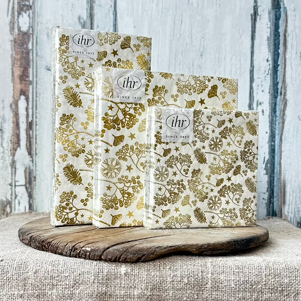 Bright Winter Branches in gold paper napkins at Home Smith