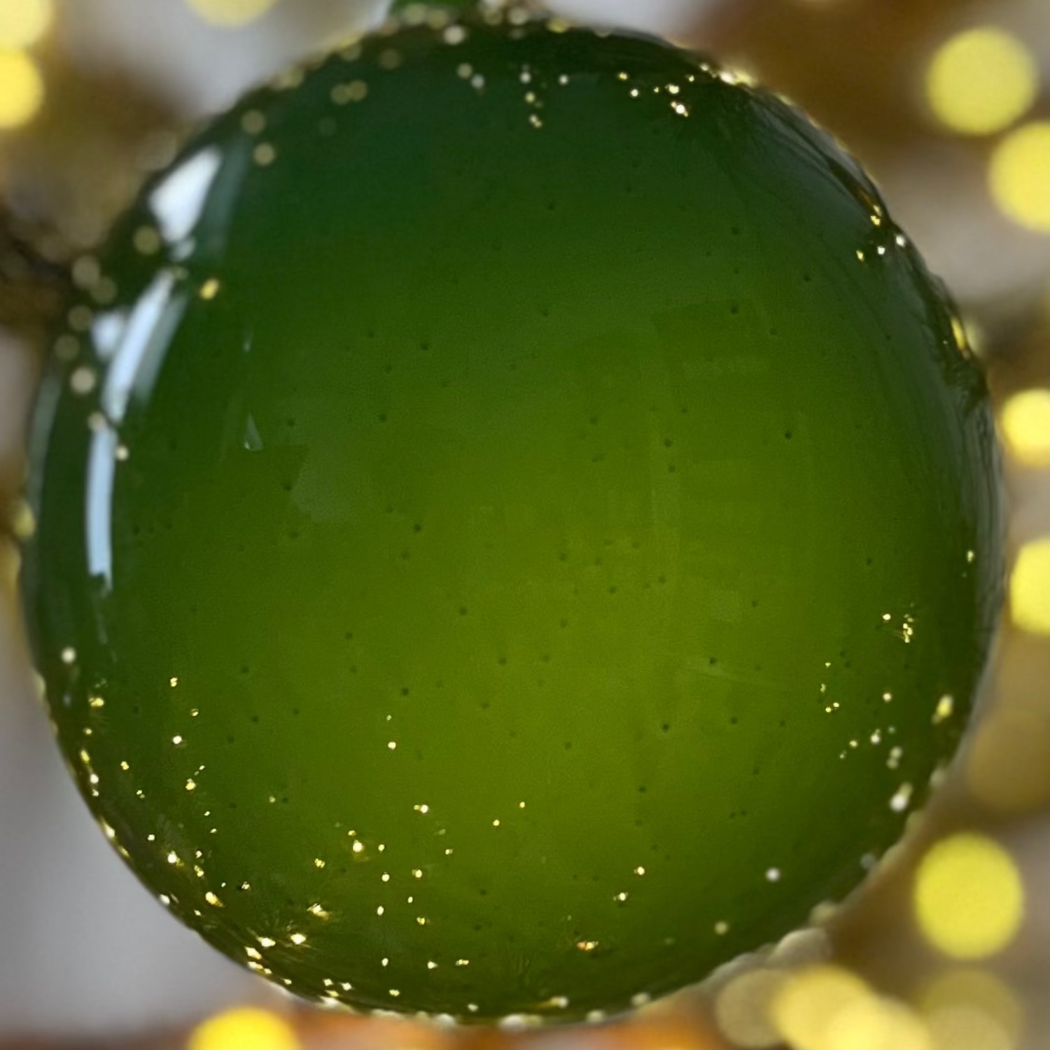Jim Marvin Bubblegum Glass Ornaments in Emerald