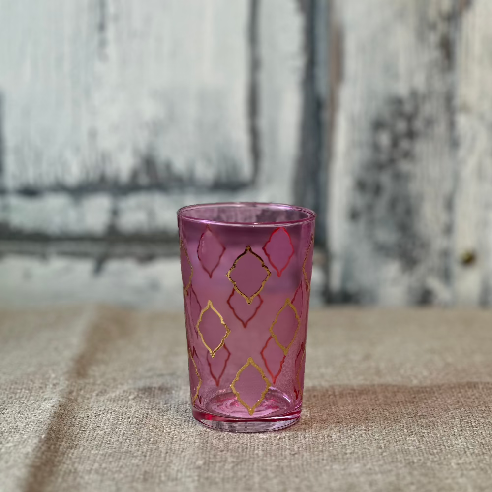 Gold Diament Tea Light Holder in Purple at Home Smith