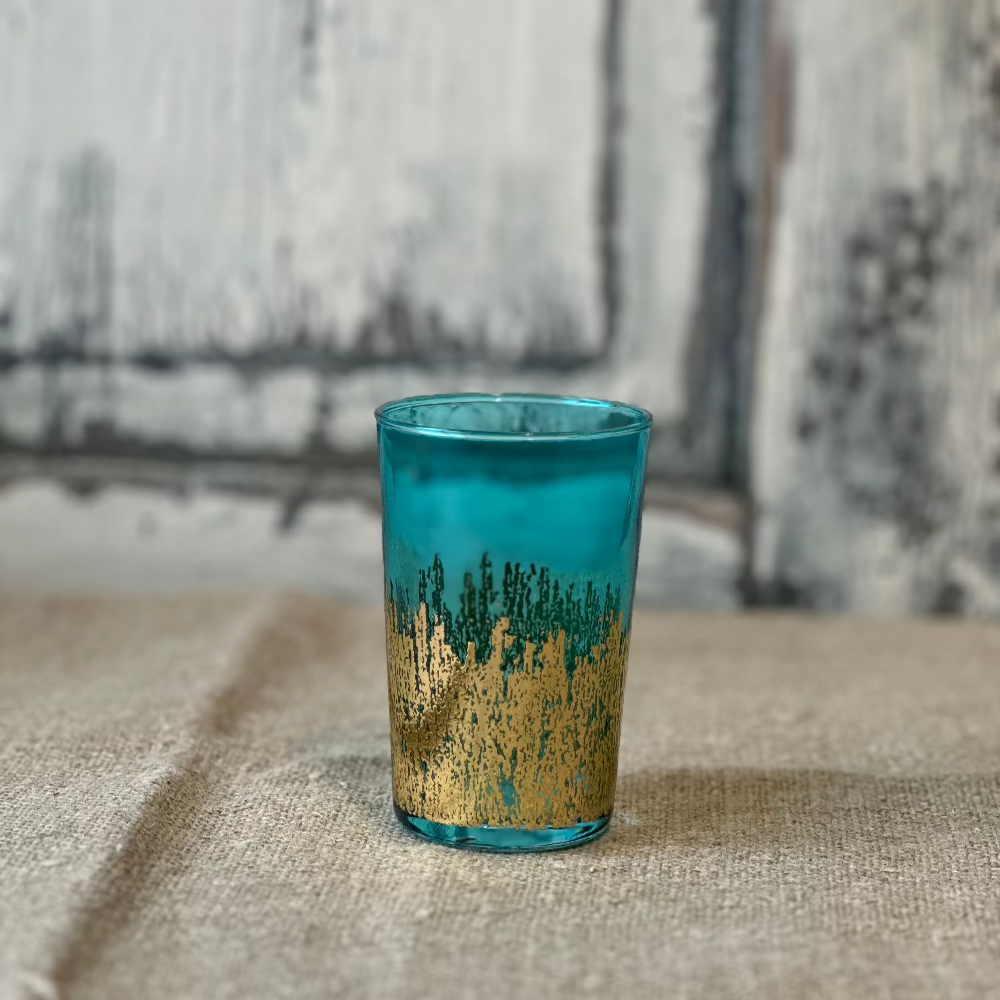 Flame Tea Light Holder in Turquoise at Home Smith