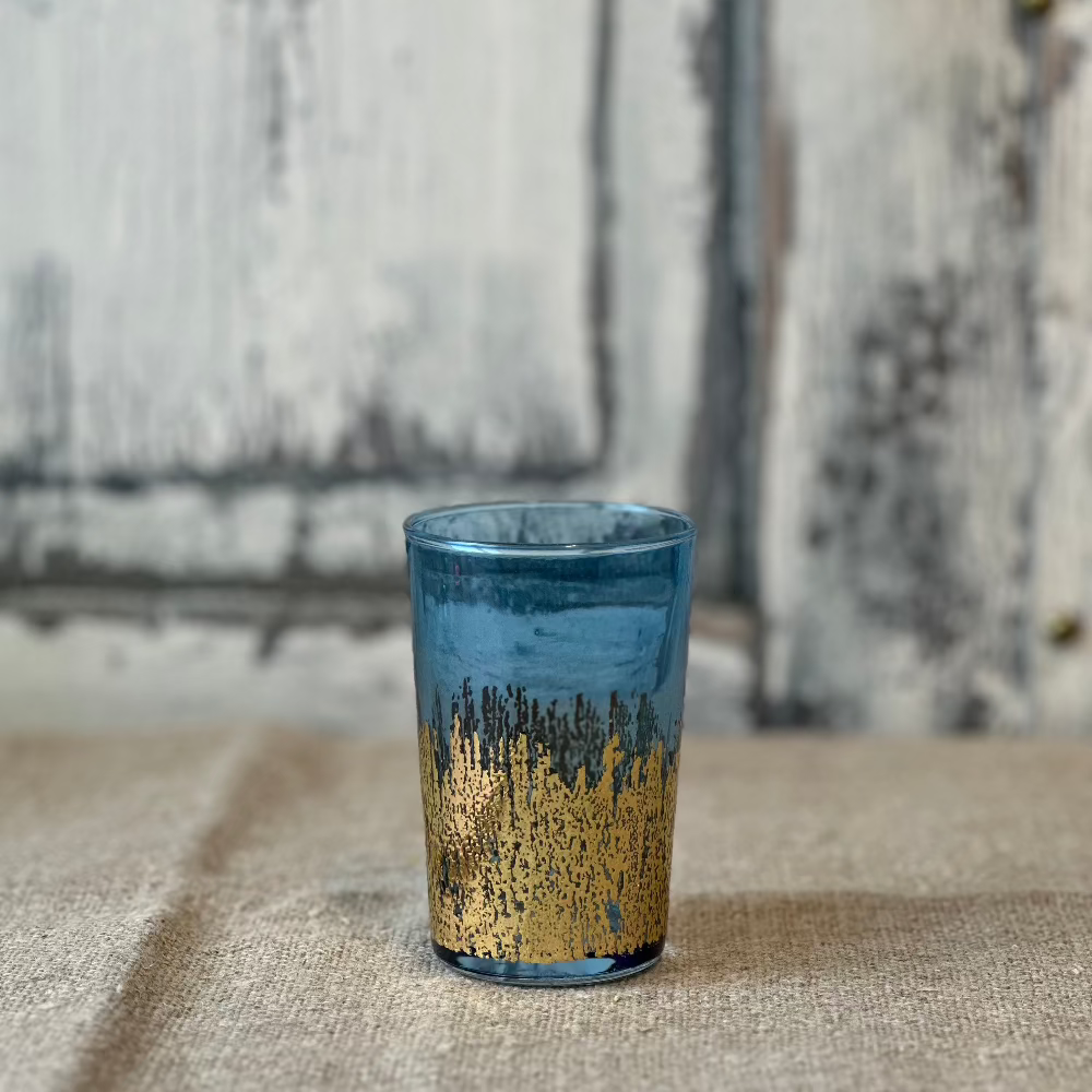 Flame Tea Light Holder in Blue at Home Smith