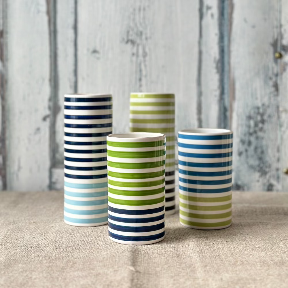 Jill Rosenwald Stripe Skinny Vases at Home Smith