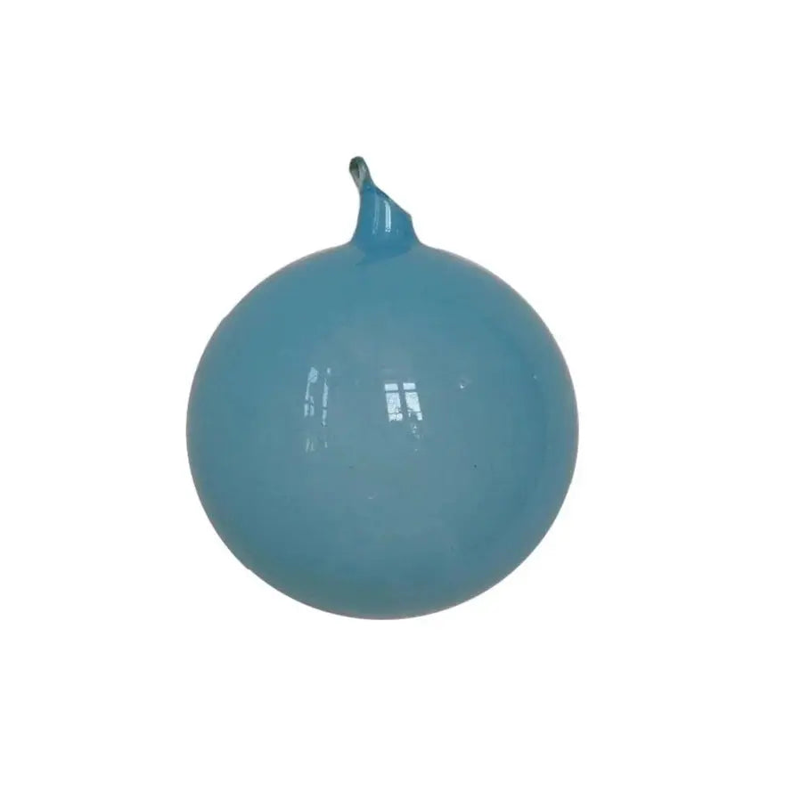 Jim Marvin Bubblegum Glass Ornament in Aqua Blue - Home Smith