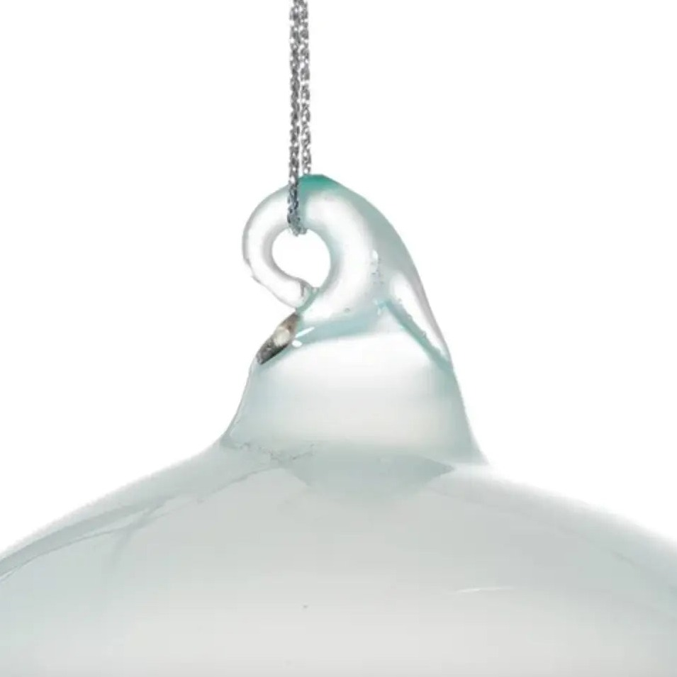 Home Smith Jim Marvin Bubblegum Glass Ornaments in Sea Mist Winward Holiday Ornaments