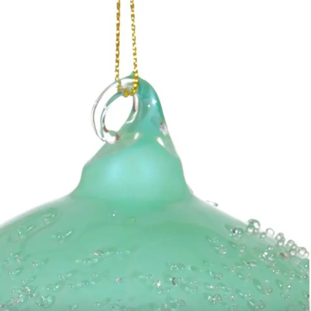 Home Smith Jim Marvin Clear Glass Beaded Ornament in Light Green Winward Holiday Ornaments