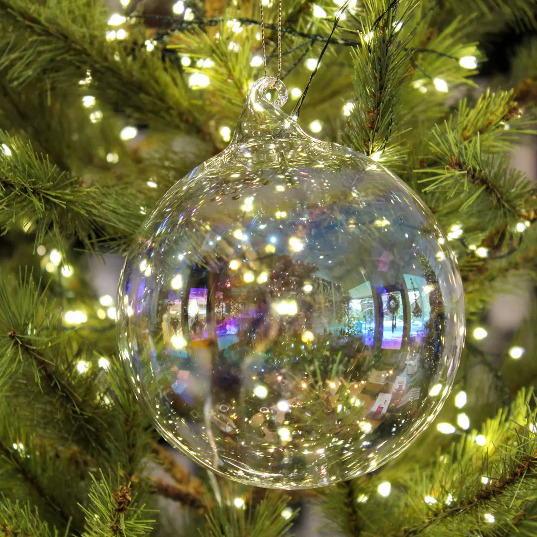 Jim Marvin Clear Glass Iridescent Ornaments - Home Smith
