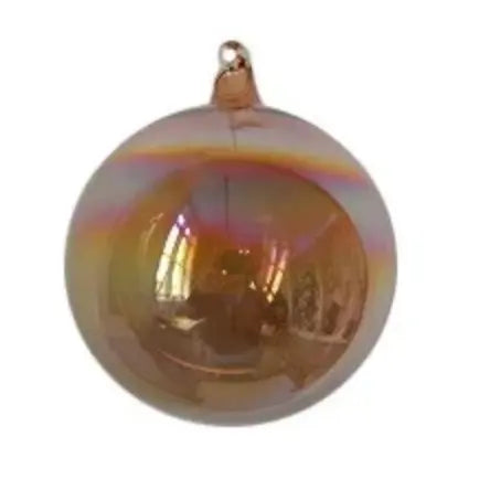 Home Smith Jim Marvin Clear Glass Iridescent Ornaments in Brown Winward Holiday Ornaments