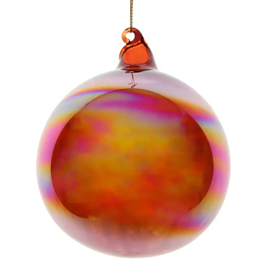 Home Smith Jim Marvin Clear Iridescent Ornaments in Golden Teak Winward Holiday Ornaments