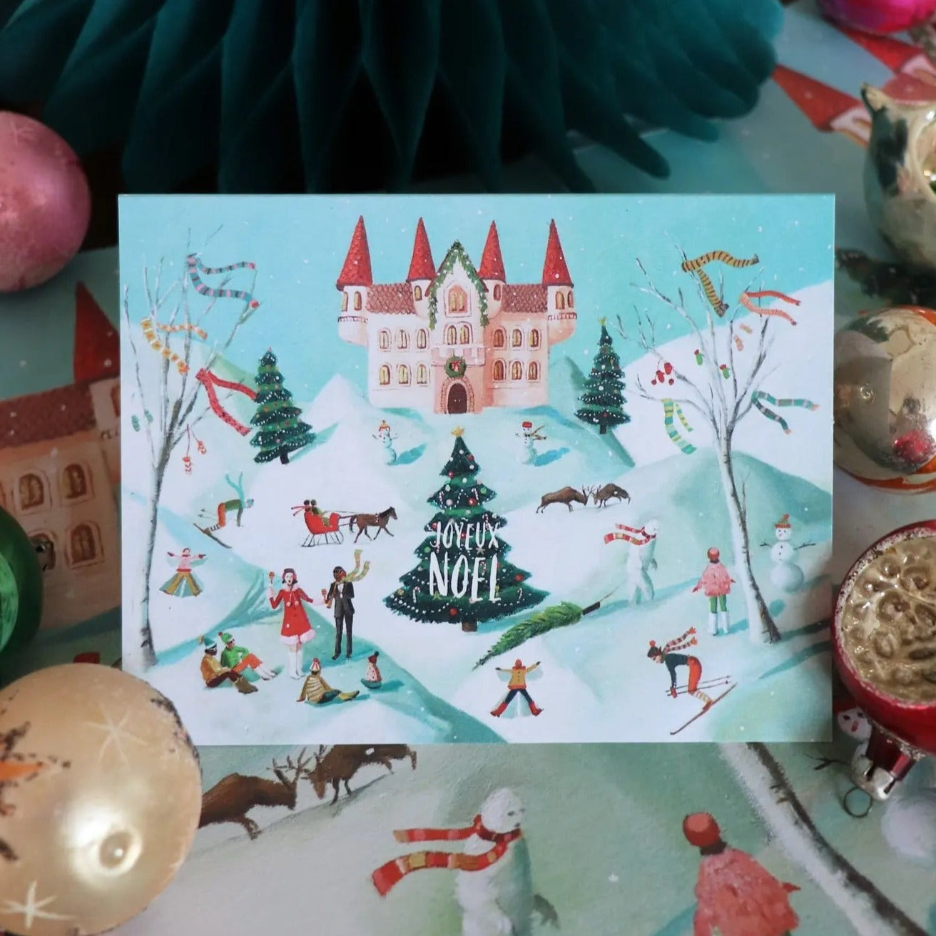 Home Smith Joyeux Noel Card Box Set Janet Hill Studio Holiday Cards