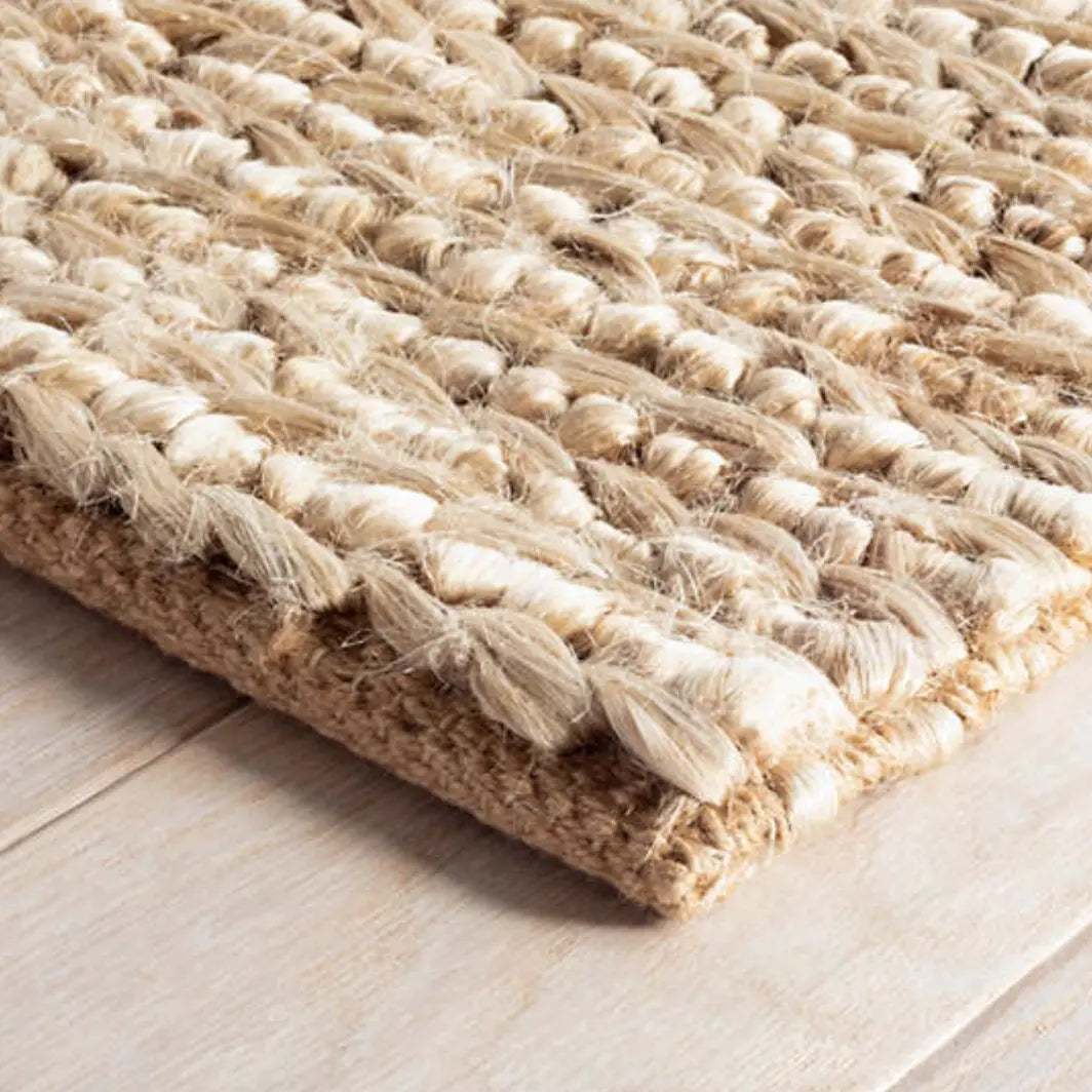 Jute Woven Bleached Oak Rug - Home Smith
