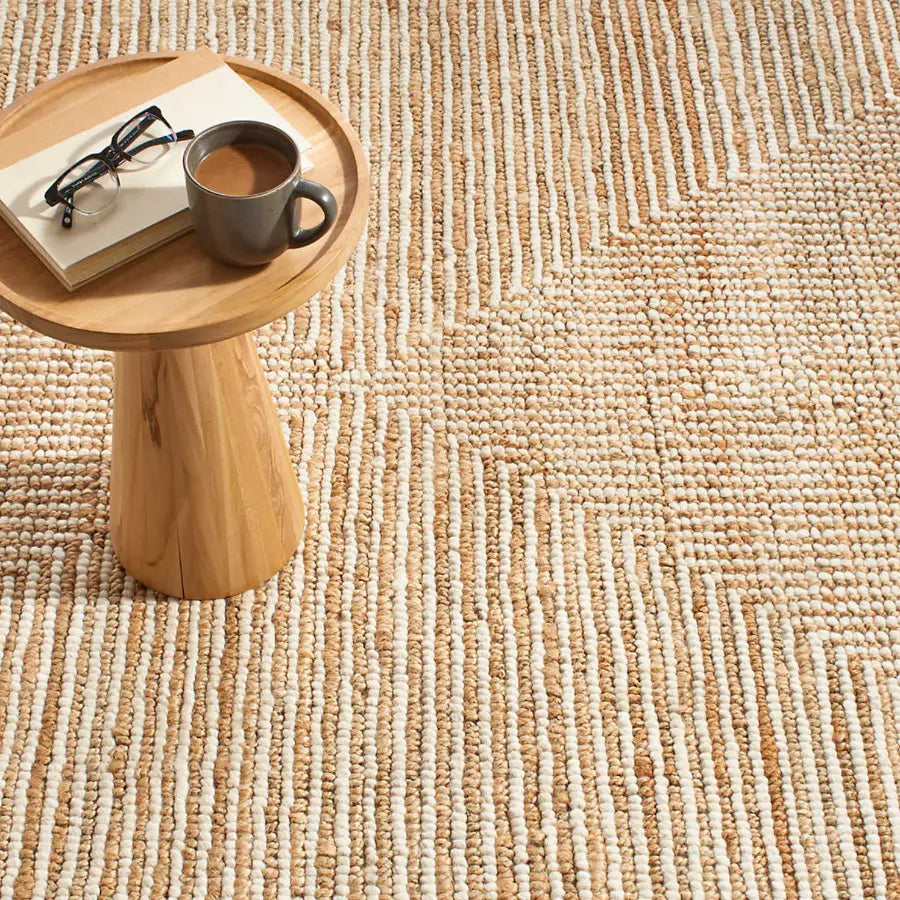 Kelan Ivory Handwoven Jute and Wool Rug - Home Smith