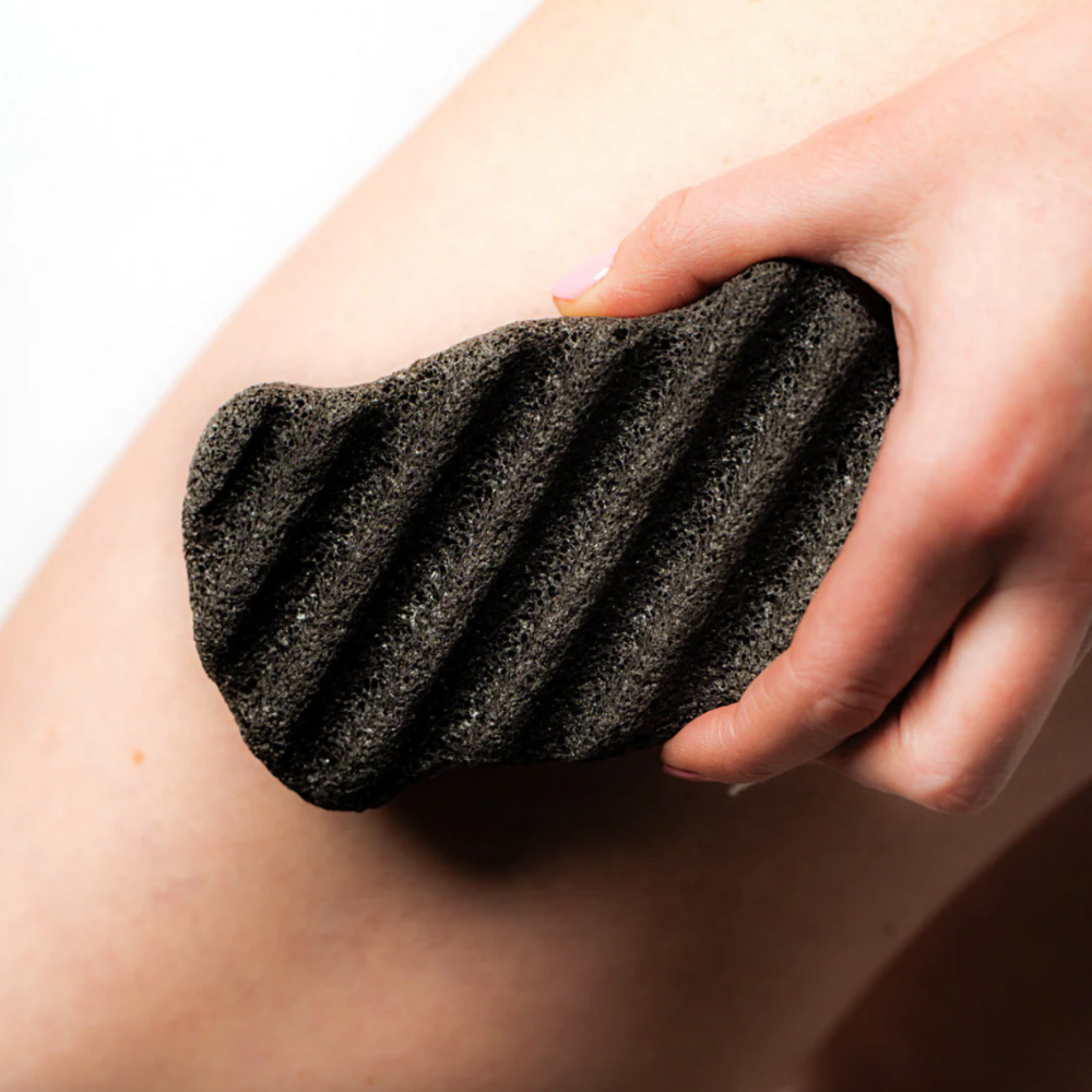 Bamboo Charcoal Black Konjac Natural Body Sponge at Home Smith