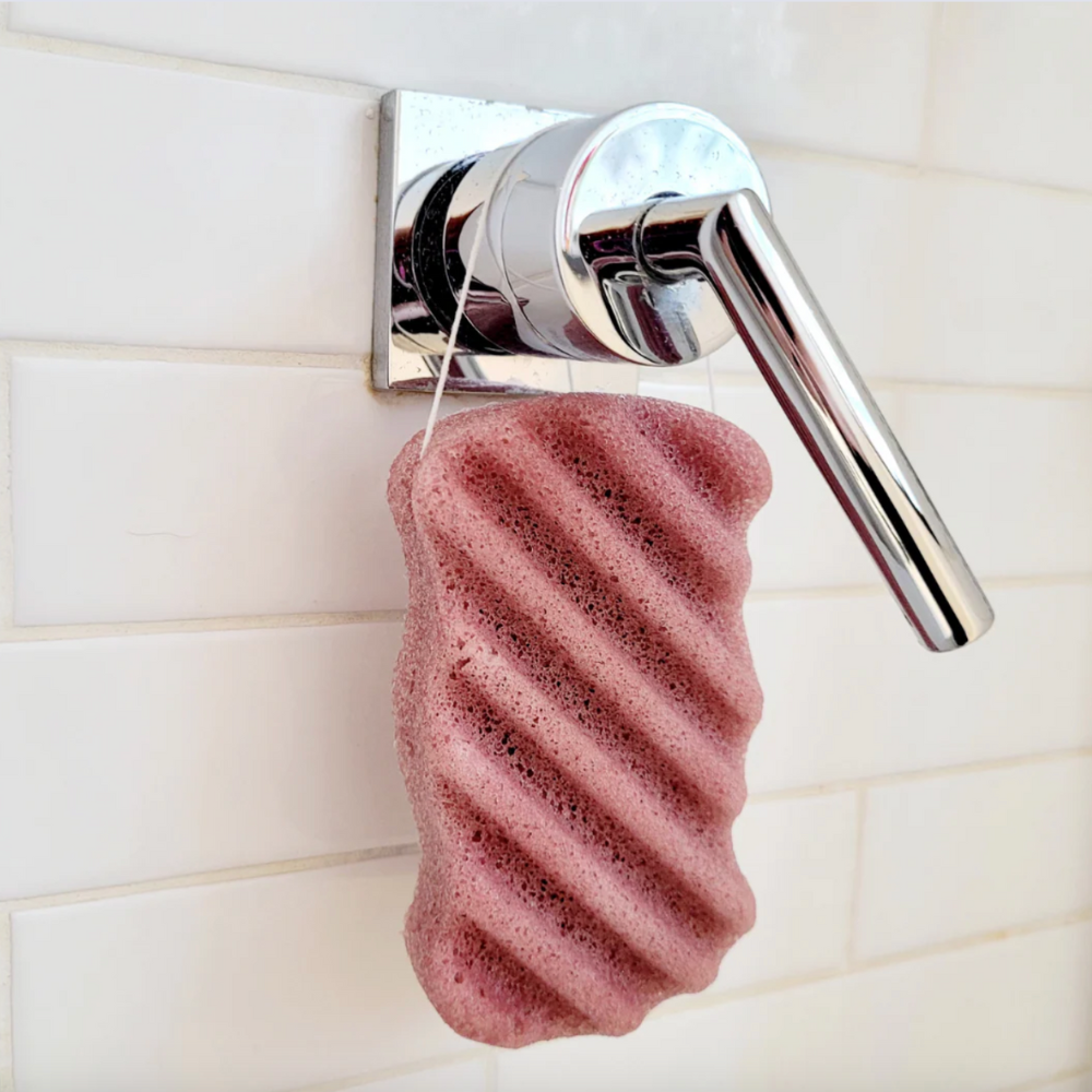French Red Clay Konjac Natural Body Sponge at Home Smith