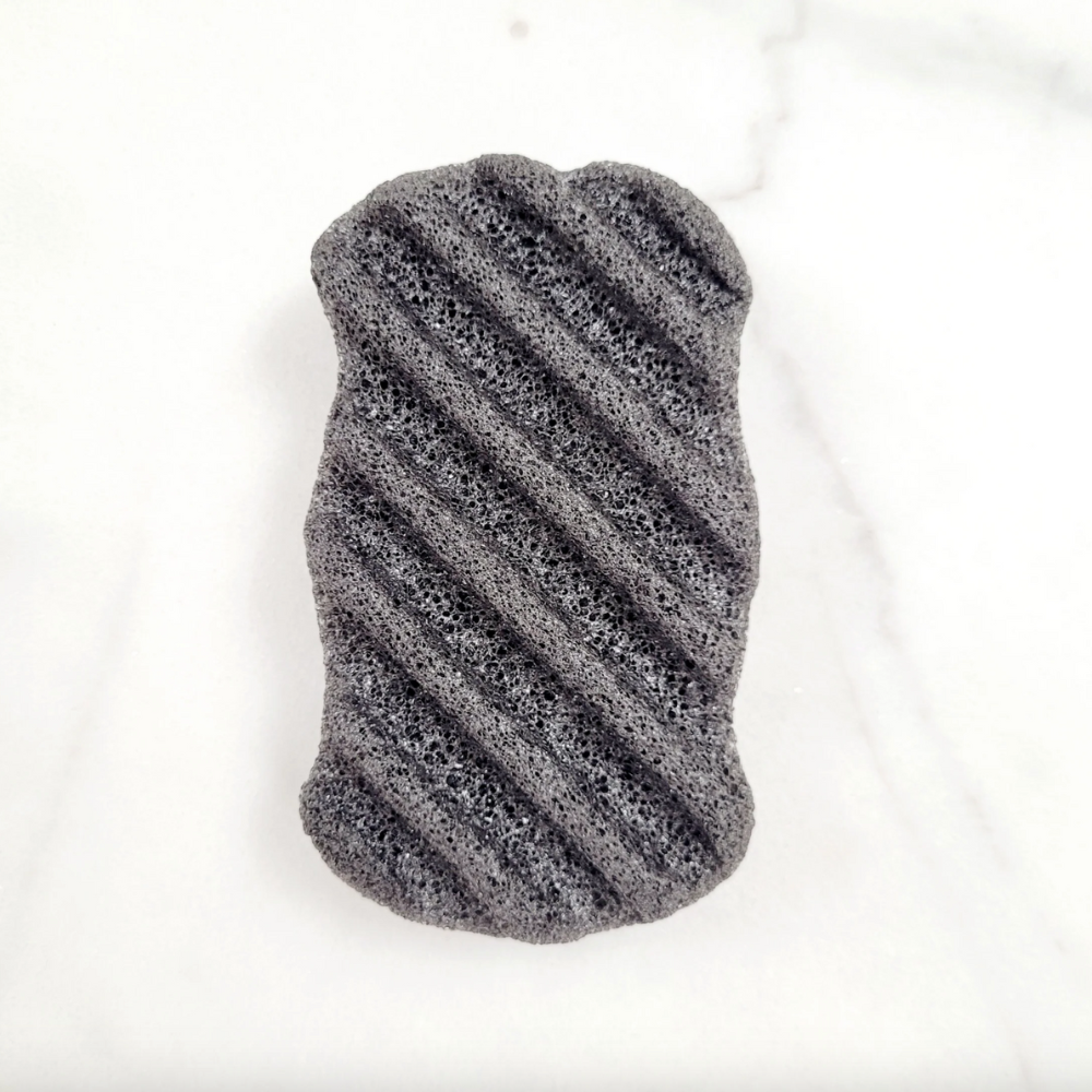 Bamboo Charcoal Black Konjac Natural Body Sponge at Home Smith