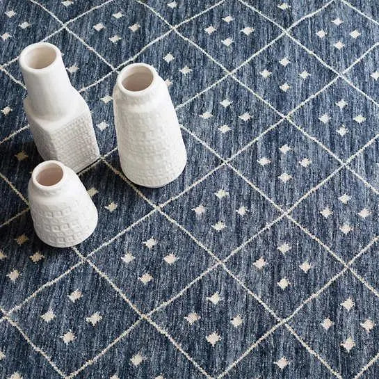 Kota Indigo Woven Wool Rug - Home Smith