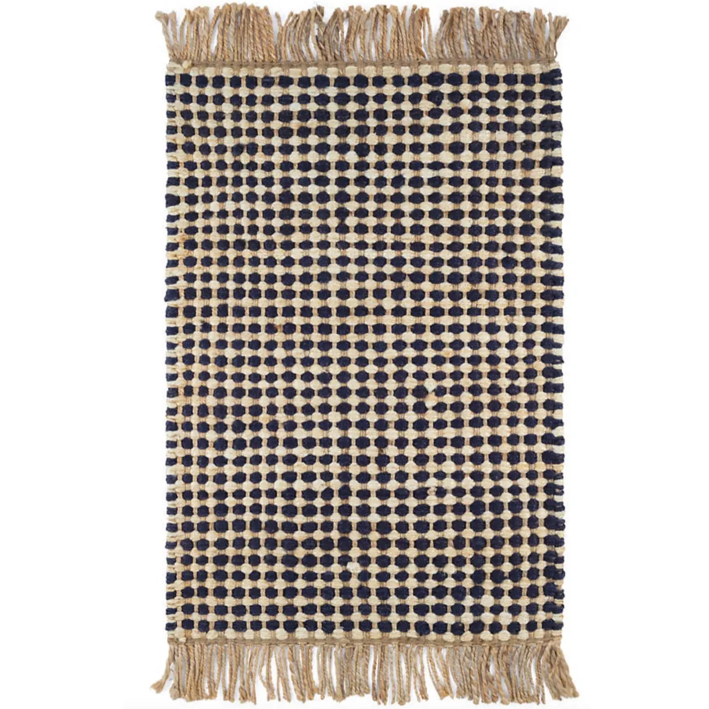 Kuba Black Woven Jute Rug - Home Smith