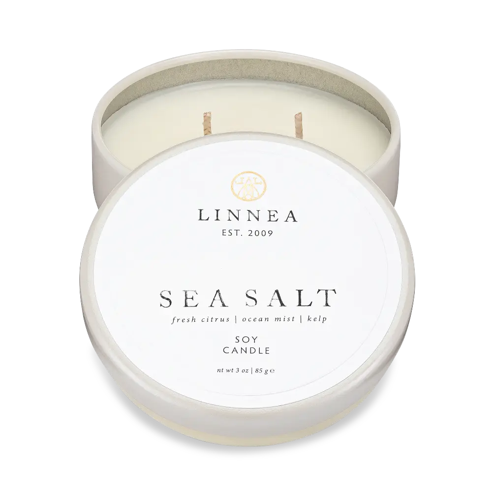 LINNEA Petite Scented Candle in Sea Salt - Home Smith