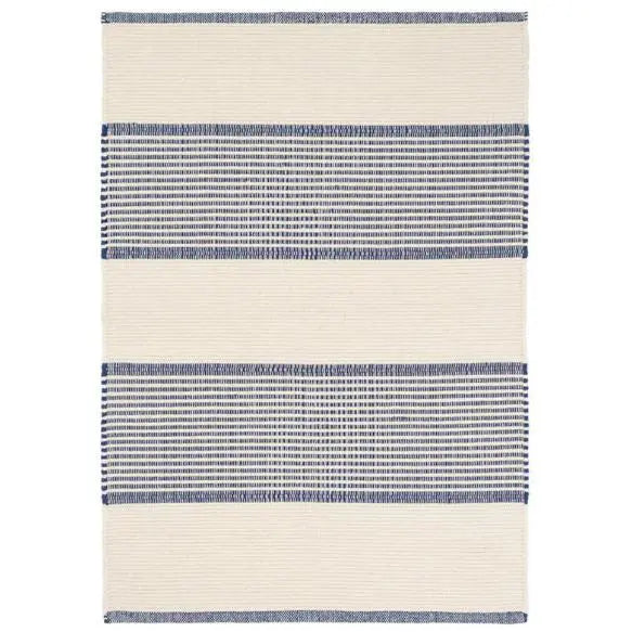 La Mirada Navy Cotton Woven Rug - Home Smith