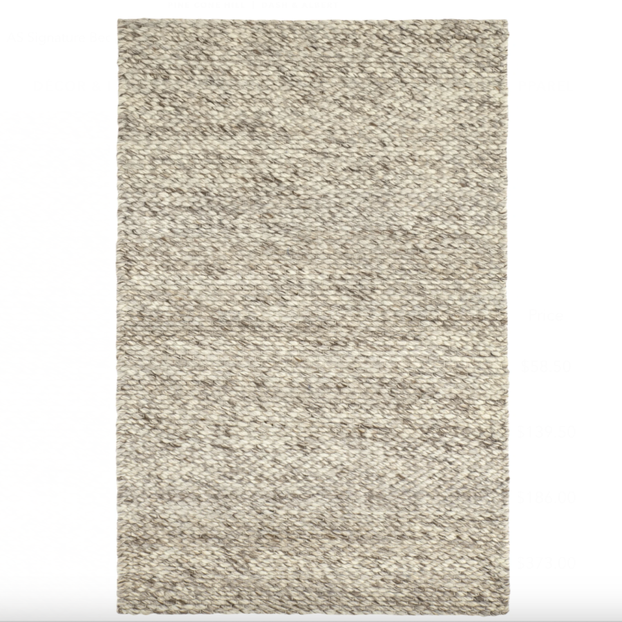 Tapis en laine tissée gris Loggia