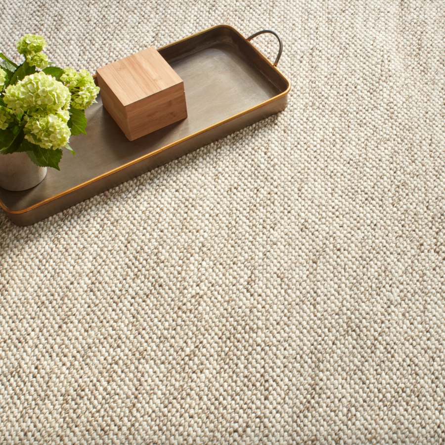 Tapis en laine tissée gris Loggia