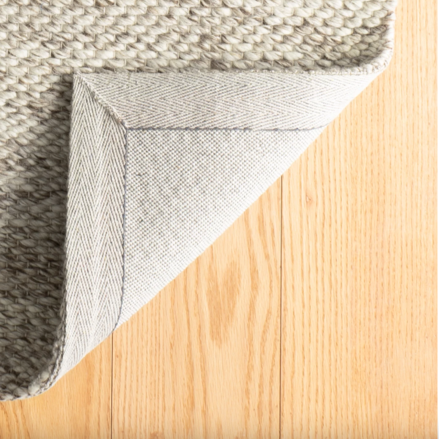 Tapis en laine tissée gris Loggia