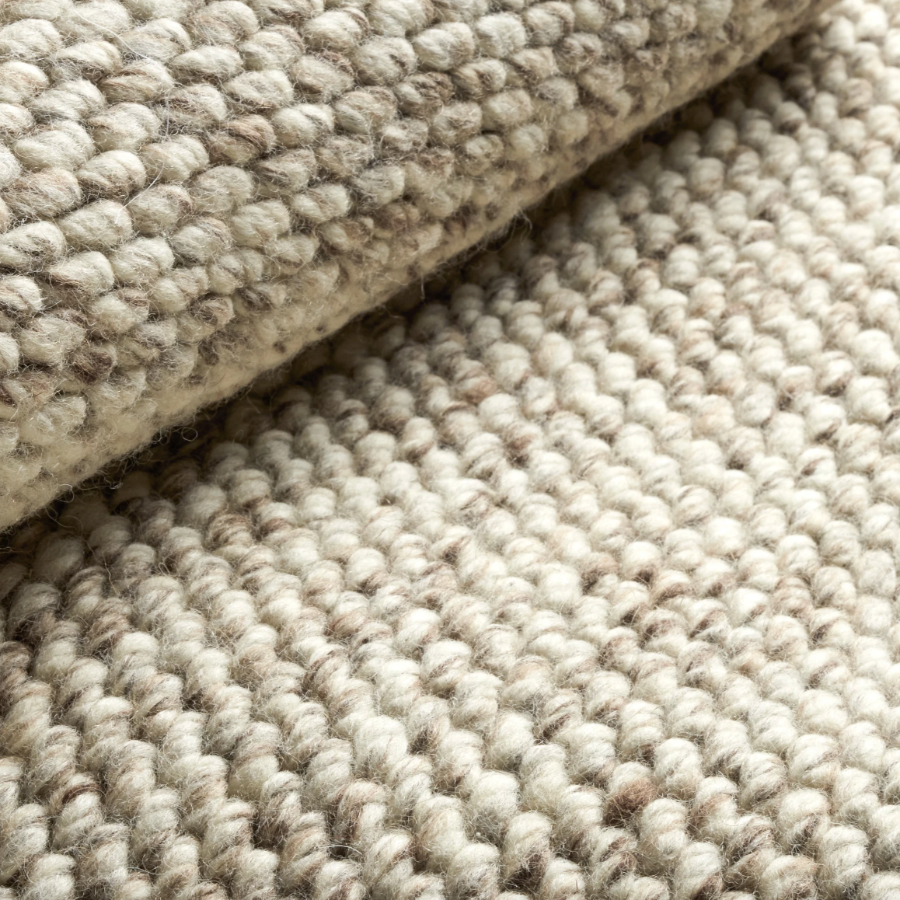 Tapis en laine tissée gris Loggia