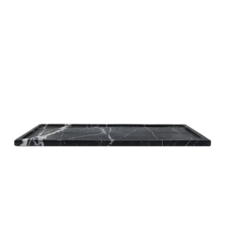 Long Marble Display Tray in Black - Home Smith