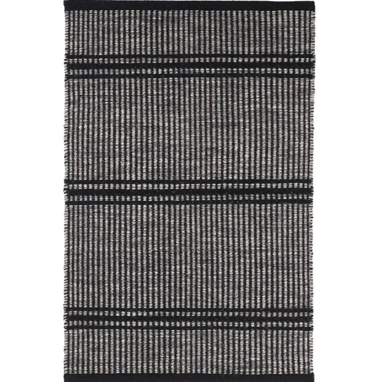 Malta Black Woven Wool Rug - Home Smith