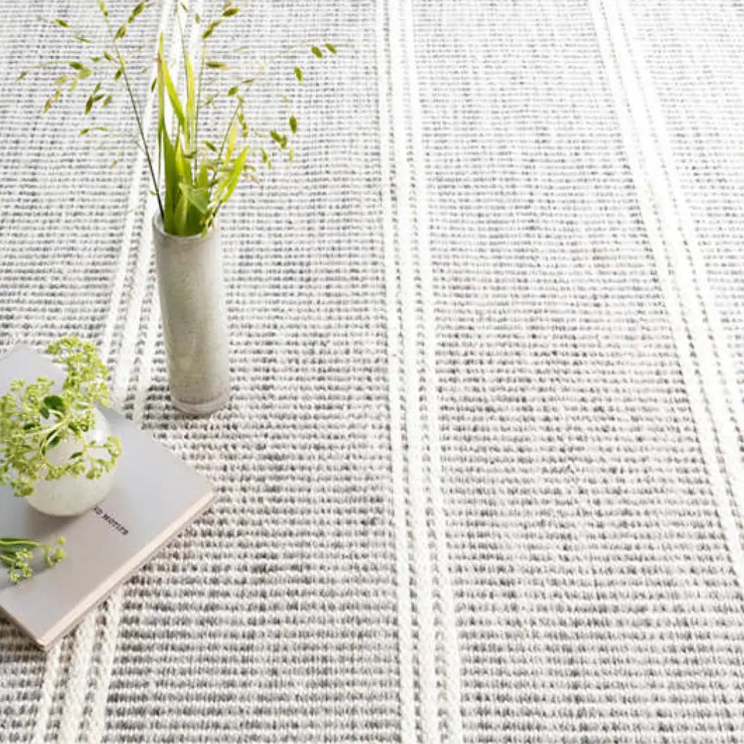 Malta Grey Woven Wool Rug - Home Smith