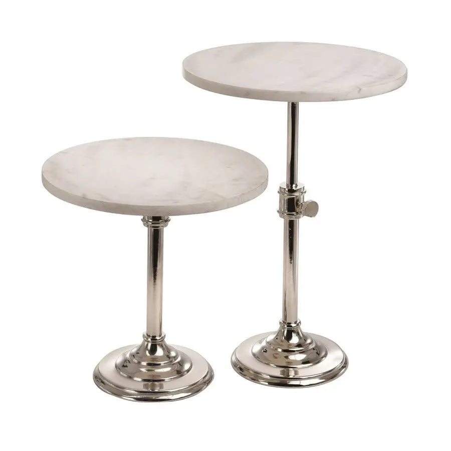 Marble and Nickel Adjustable Cake Plates - Home Smith
