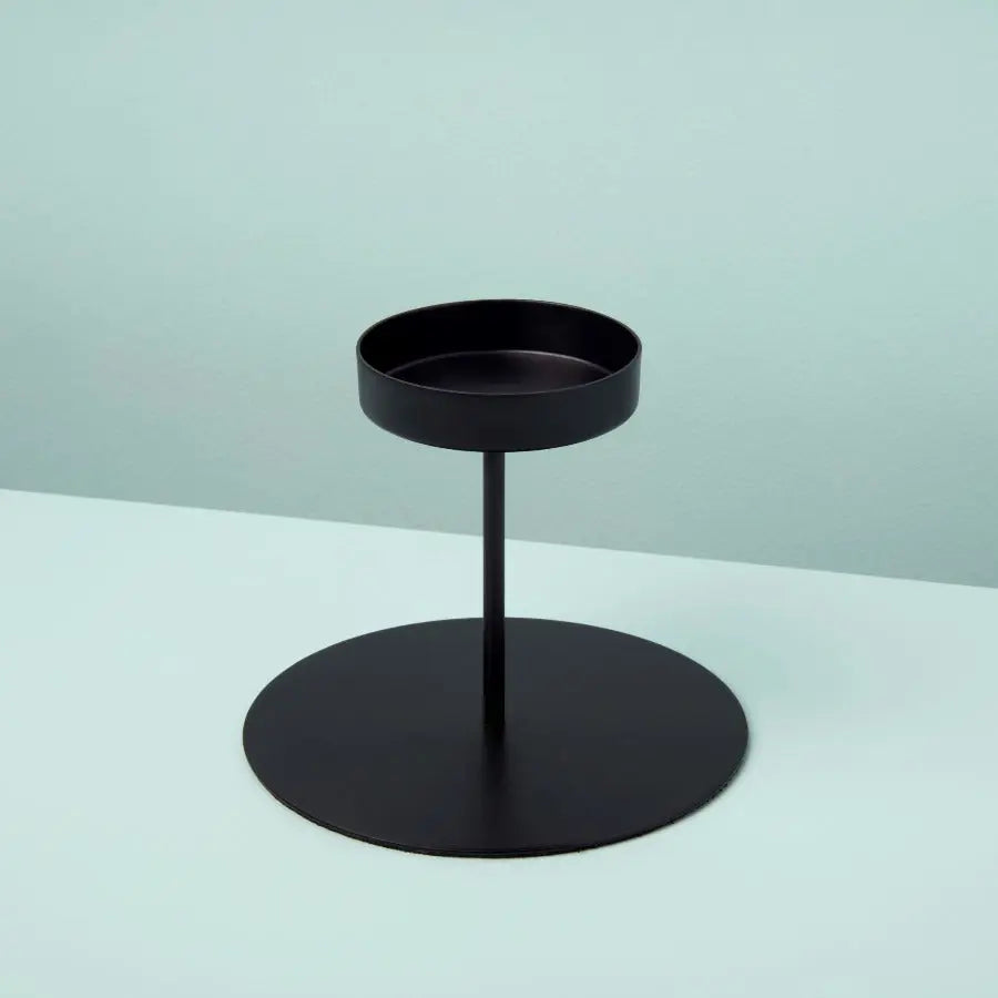 Matte Black Pillar Candle Holders - Home Smith