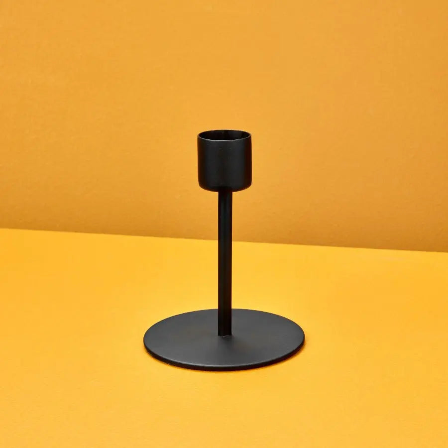 Matte Black Taper Candle Holders - Home Smith