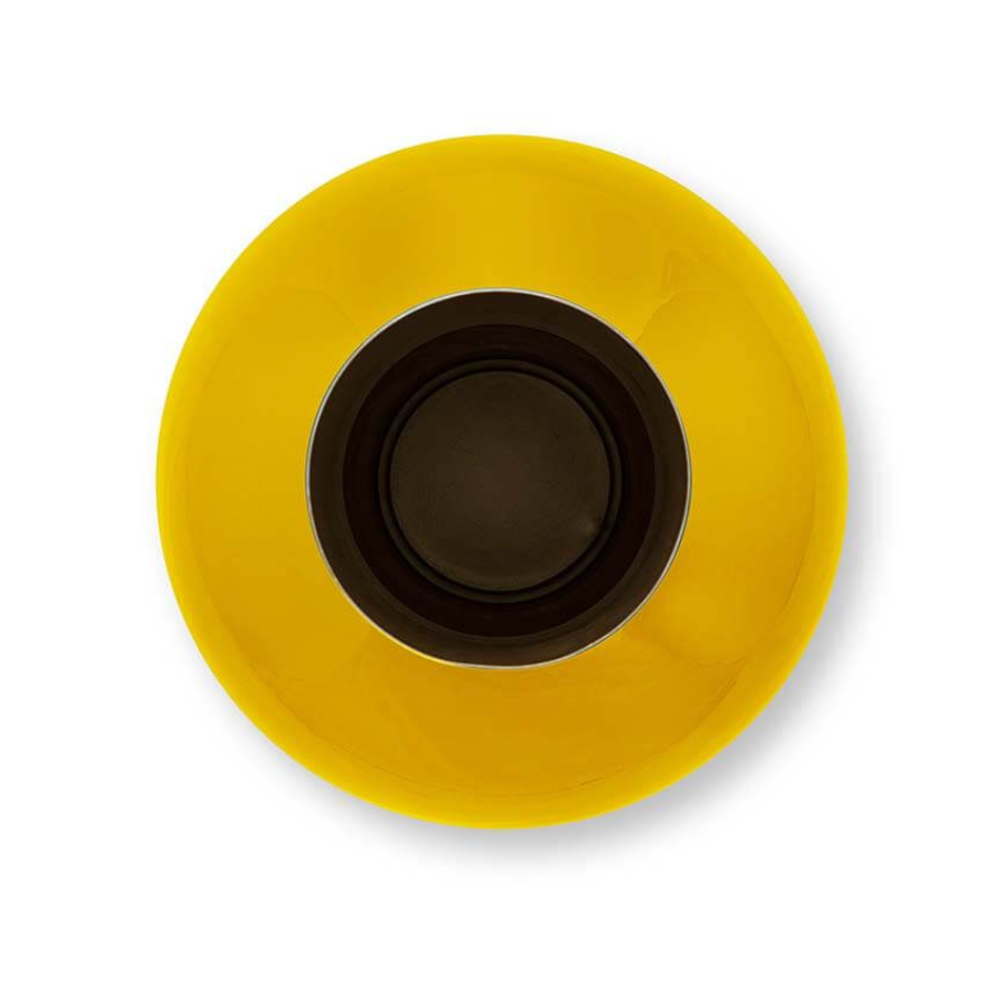 Medium Ocher Modern Metal Pip Studio Vase at Home Smith