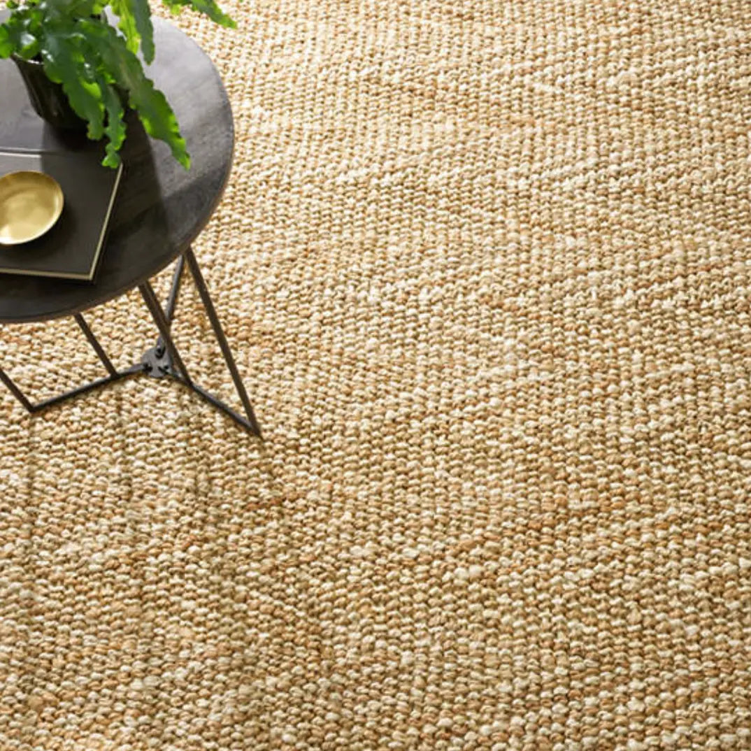 Meghan Ivory/Natural Woven Jute Rug - Home Smith