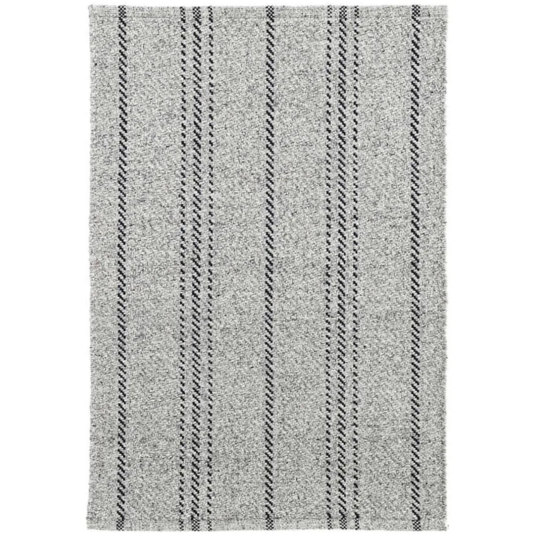 Melange Stripe Black and Grey Indoor/Outdoor Rug - Home Smith