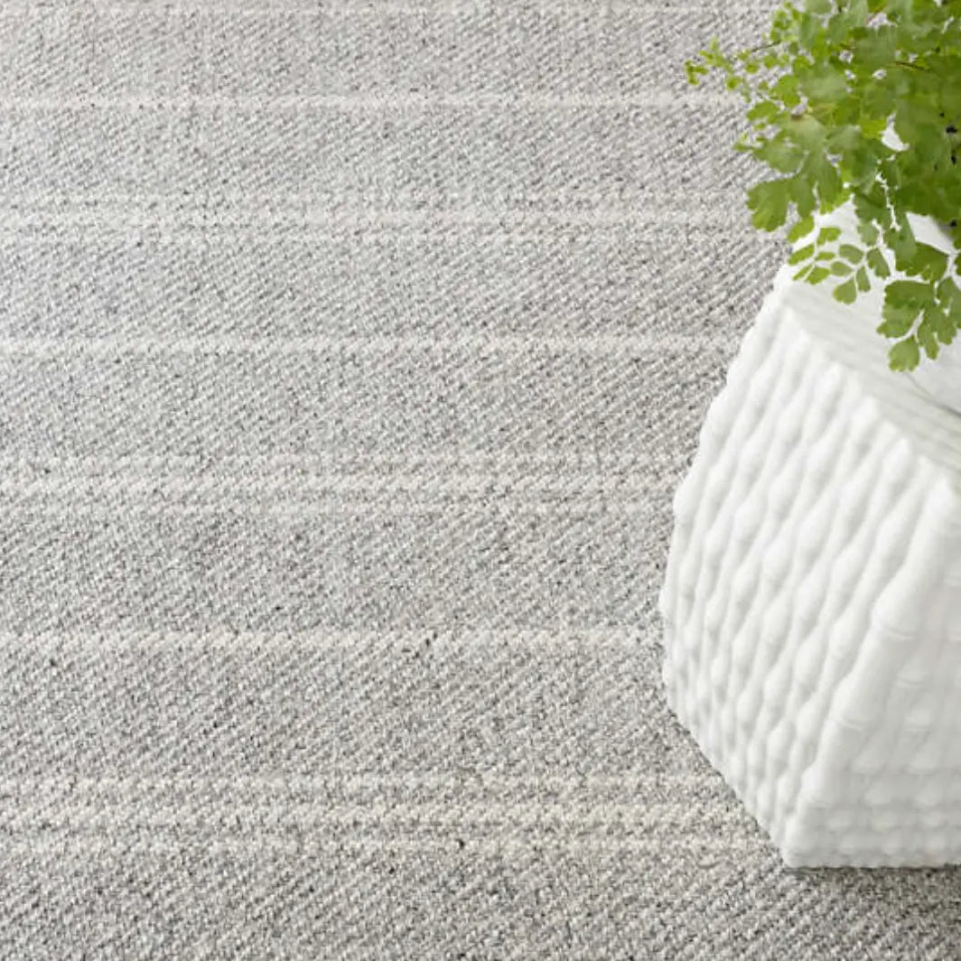 Melange Stripe Grey/Ivory Indoor/Outdoor Rug - Home Smith