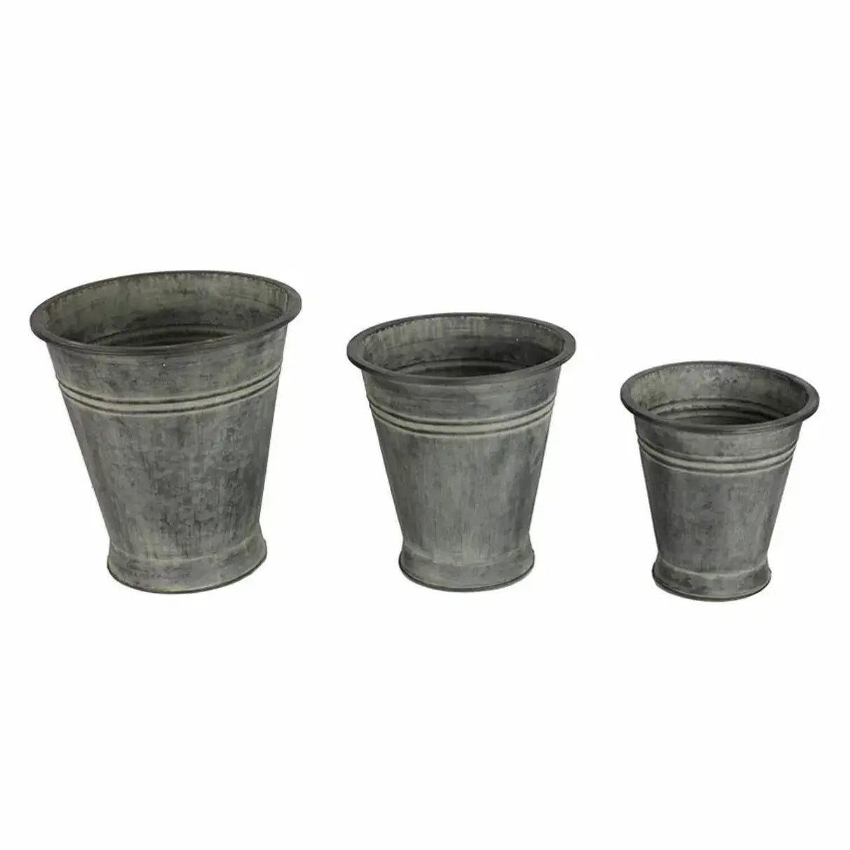 Metal Bucket Planters with Copper FInish - Home Smith