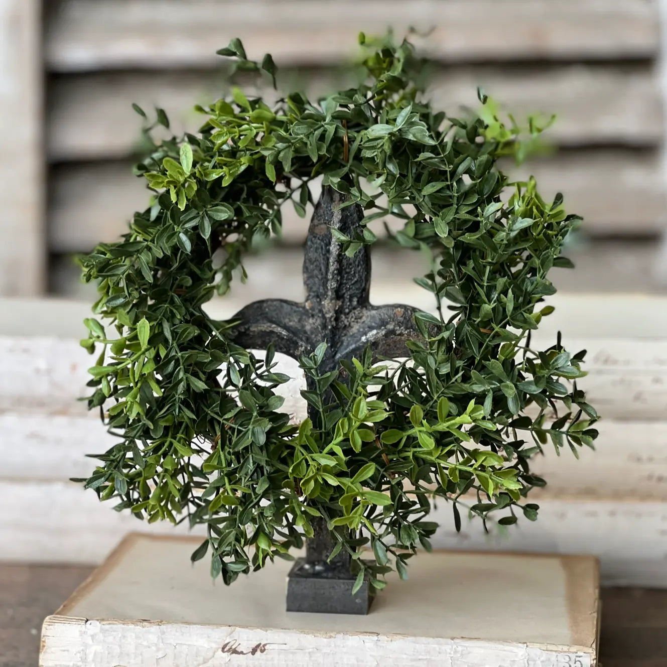 New England 10" Boxwood Mini Wreath | Candle Ring - Home Smith