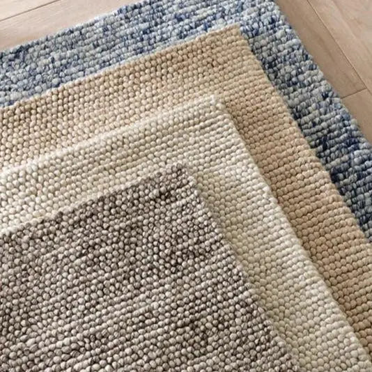 Niels Grey Woven Wool/Viscose Rug - Home Smith
