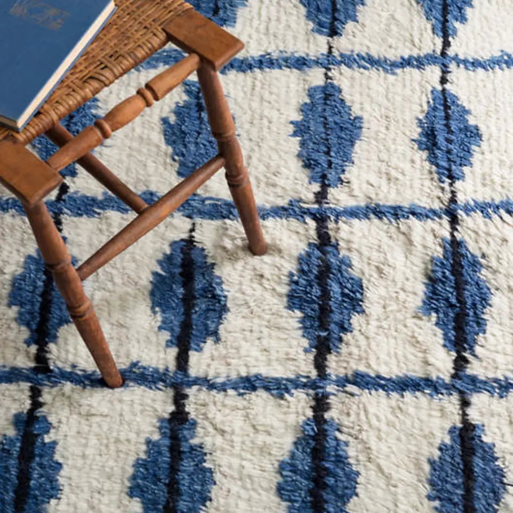 Noma Indigo Woven Wool Rug - Home Smith