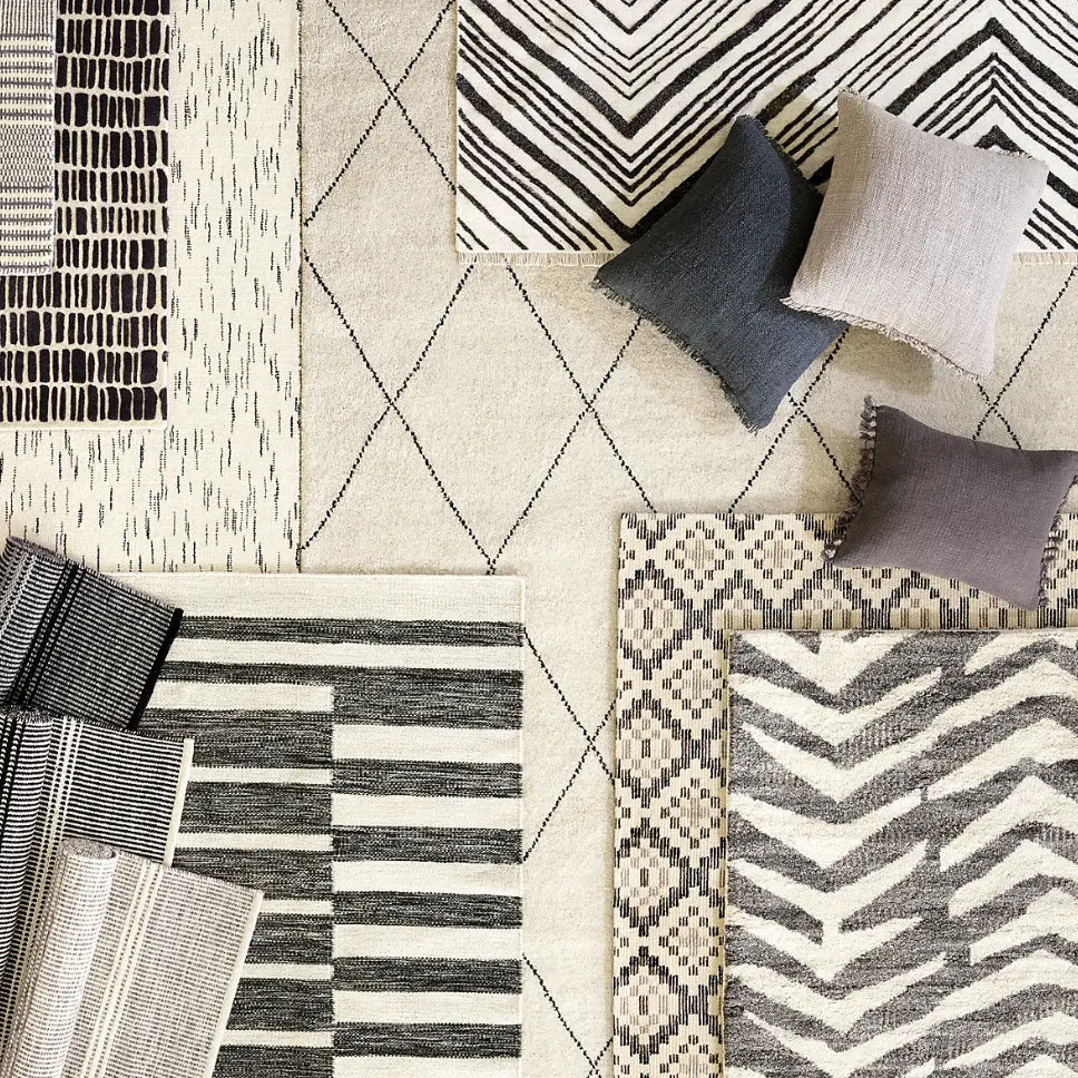 Home Smith Numa Black Hand Knotted Wool Rug Dash & Albert Rugs - Wool
