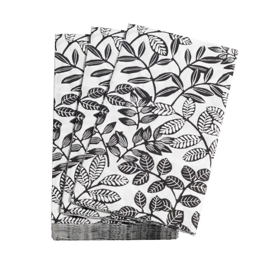 Home Smith Onyx Black Guest Towel Napkins Annie Selke Napkins - Guest Towel