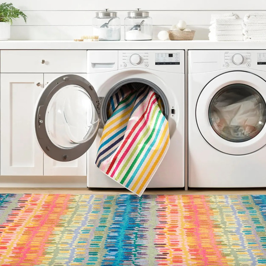Home Smith Paint Chip Multi Machine Washable Rug Dash & Albert Rugs - Washable