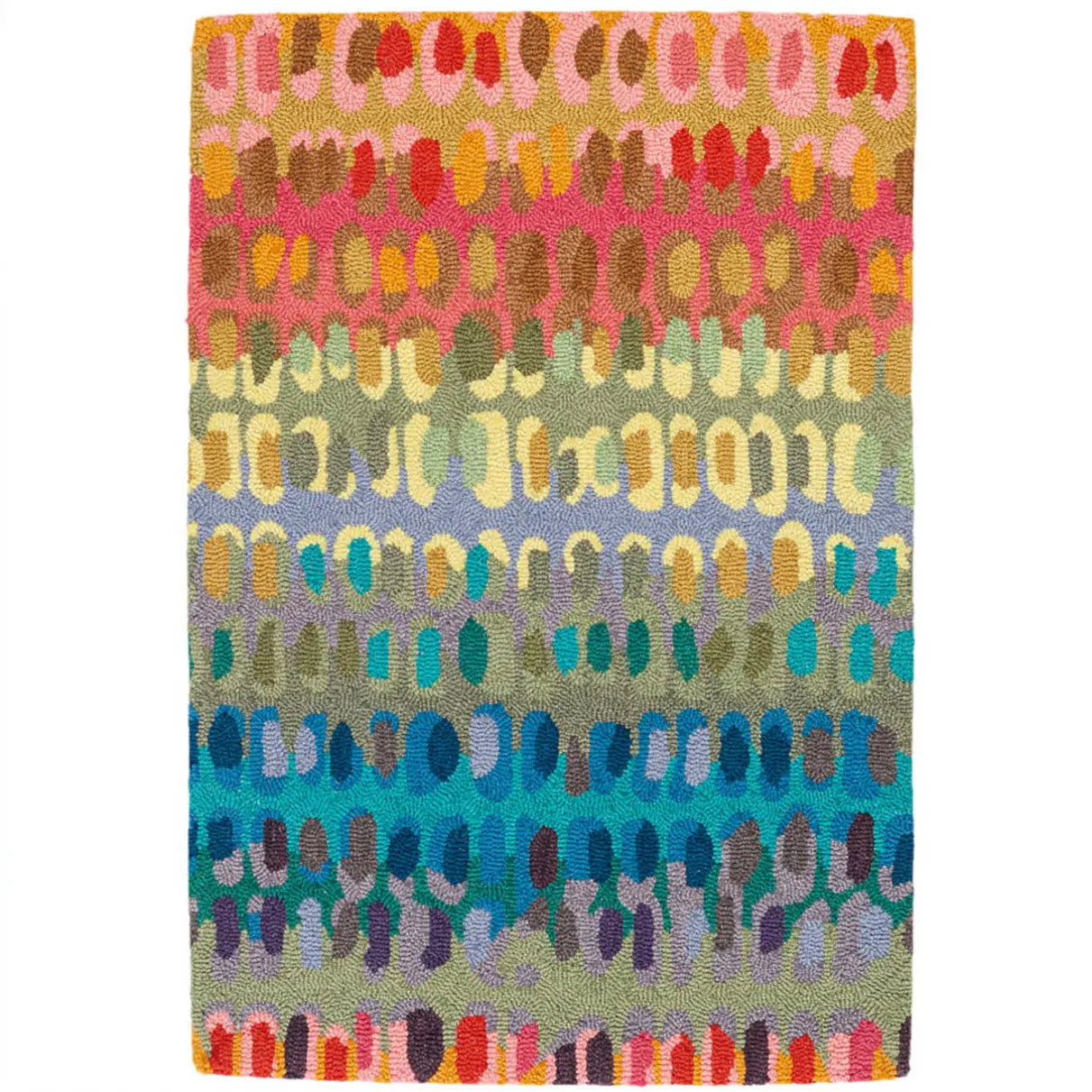 Home Smith Paint Chip Multi Micro Hooked Wool Rug Dash & Albert Rugs - Wool