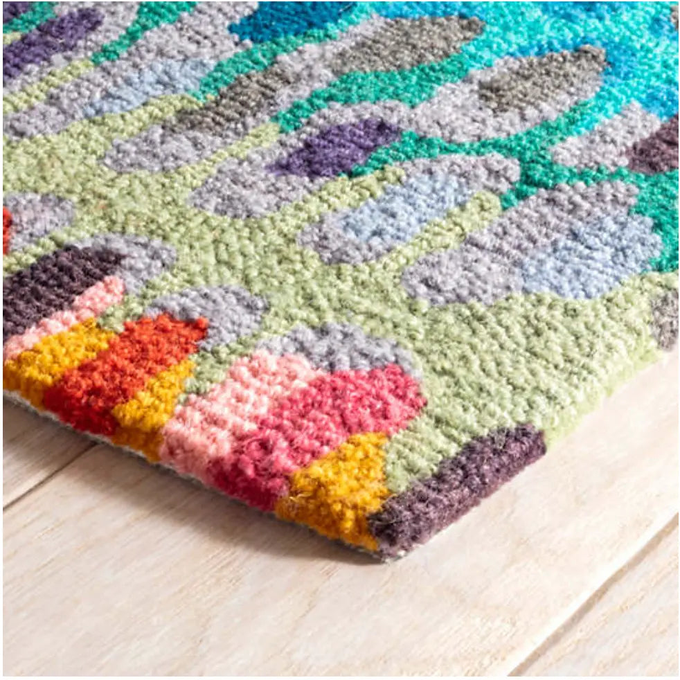 Paint Chip Multi Micro Hooked Wool Rug - Home Smith