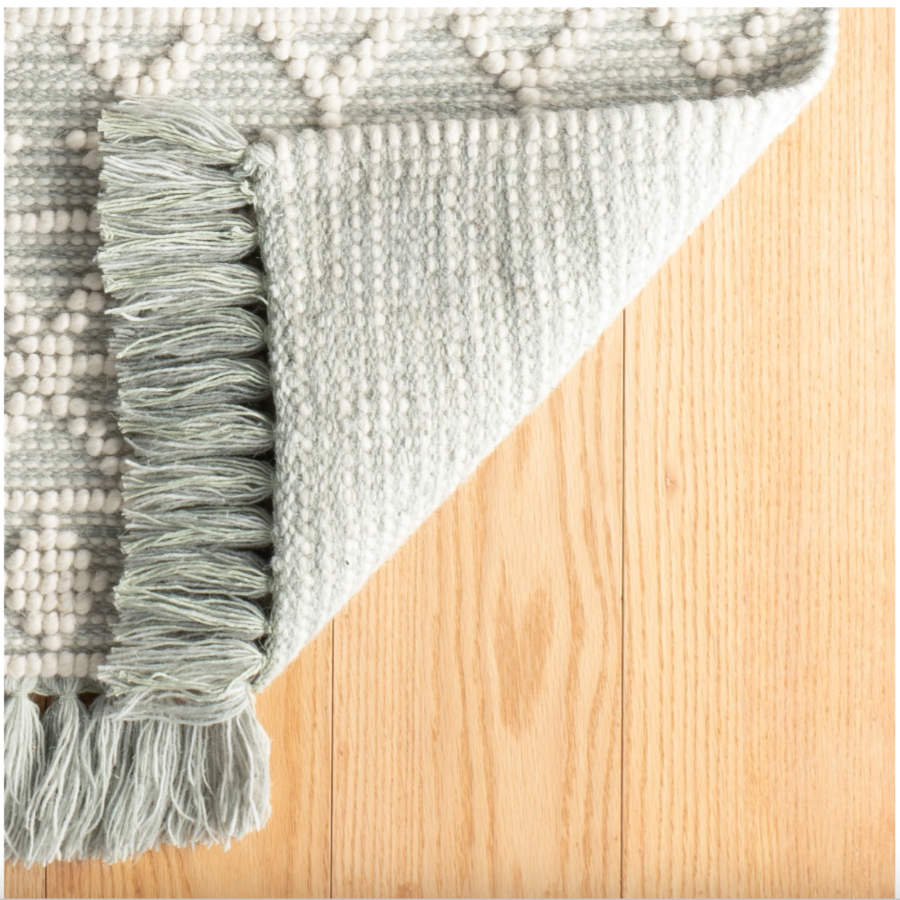 Tapis en laine naturelle tissée à la main Rufus Stone Kilim