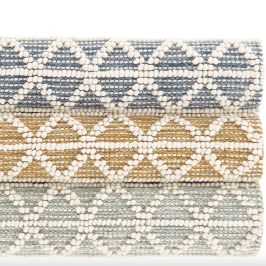 Tapis en laine naturelle tissée à la main Rufus Stone Kilim