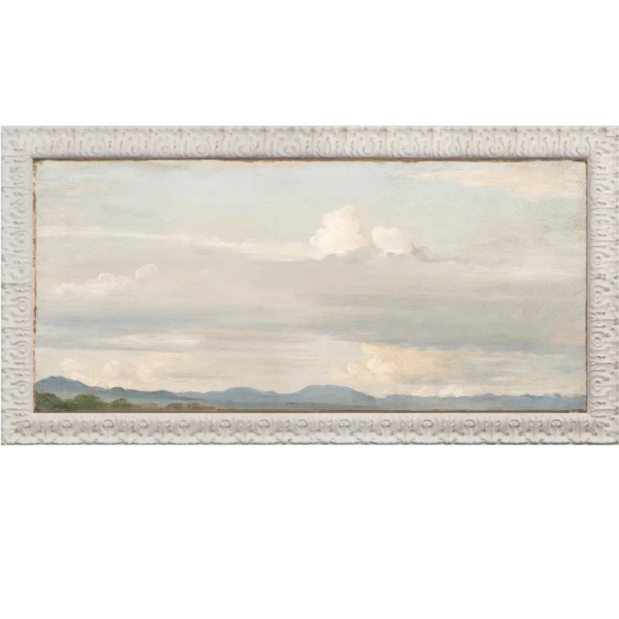 Home Smith Petite Scape Cloud Study With Distant Mountains Celadon Art - In Stock